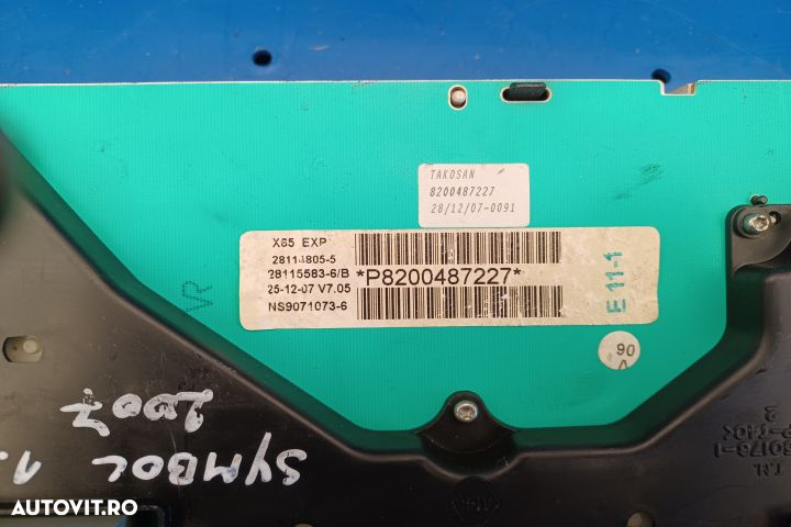 Ceasuri bord 8200487227 Renault Symbol 1 [2th facelift] [2005 - 2008] - 3