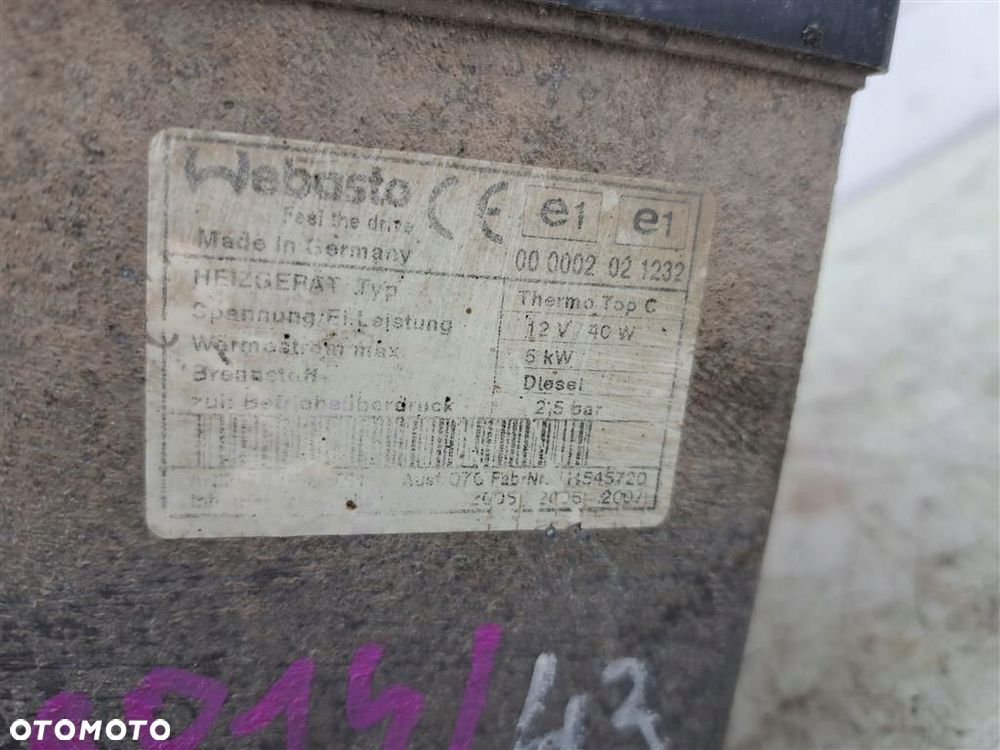 Webasto piec Fiat Ulysse II 000002021232 - 3