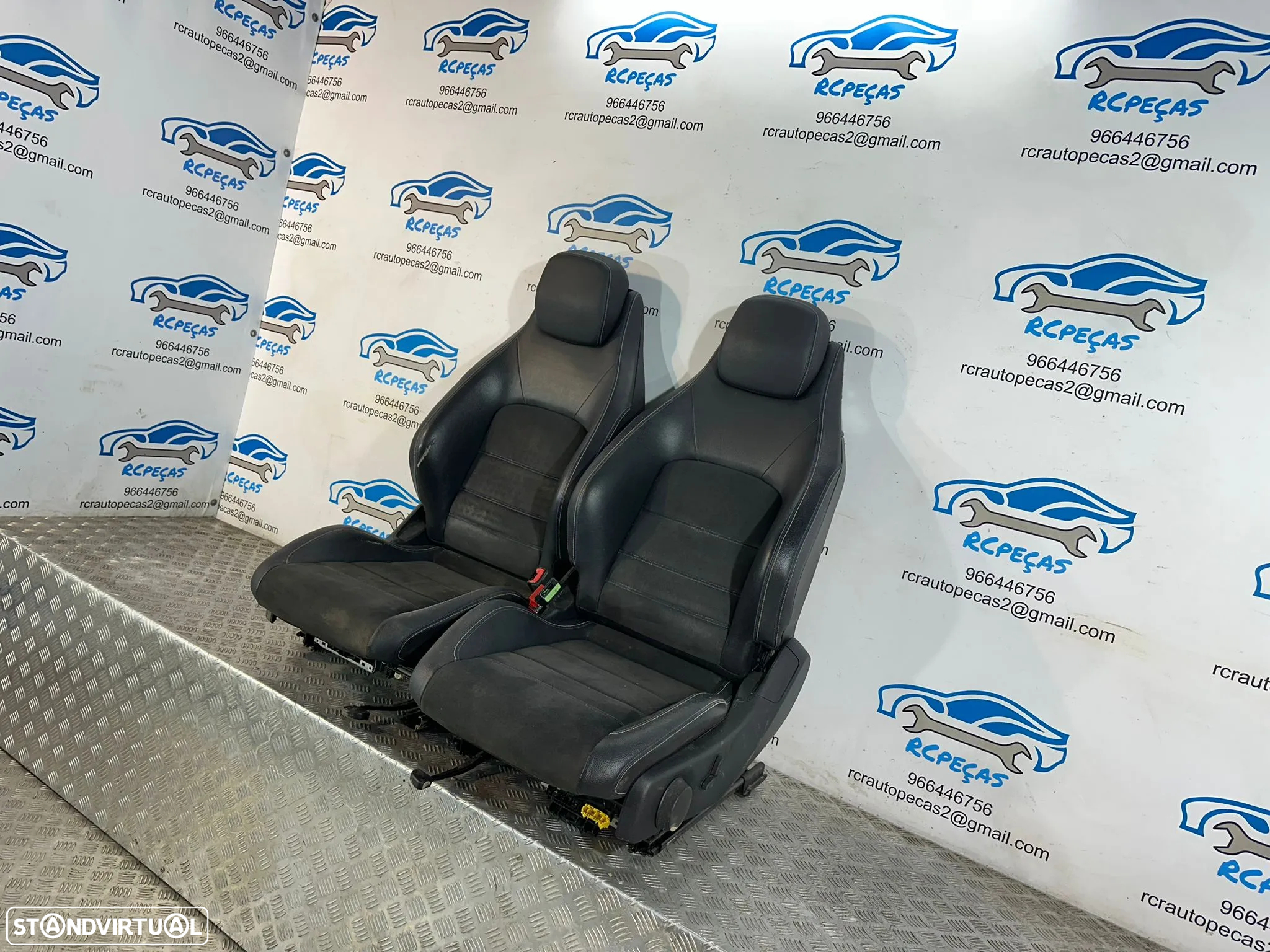 .Conjunto Bancos Pele Alcantra Eletricos Frente Frontais Tras Traseiros Originais AMG Mercedes-Benz Classe C W204 Coupe Facelift 2011 – 2015 - 7