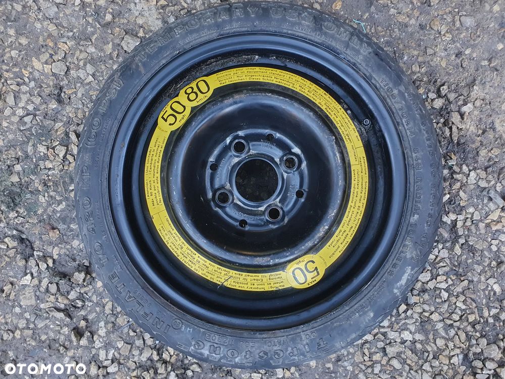 VW SEAT KOŁO DOJAZDOWE 14 4x100 3.5J ET38 ORYGINALNA FELGA 1L0601025D DOJAZDÓWKA ZAPASOWE 14" 105/70/R14 POSIADAM 4 SZT - 1