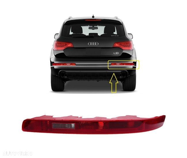 Stop spate lampa Audi Q7 (4l), 10.2005-07.2015, partea Dreapta, in bara; tip bec H21W+P21W+W16W; fara soclu bec; Omologare: ECE, Depo - 1