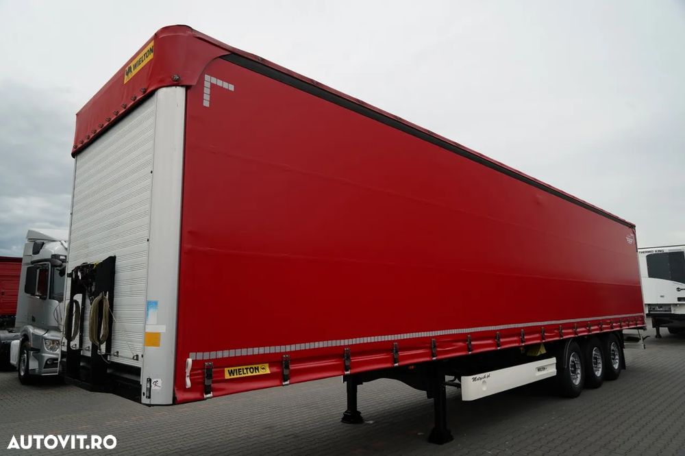Wielton / CORTINĂ STANDARD / REMORCA DIN OȚEL - 9 M / AXĂ CULISANTĂ / SAF / ACOPERIȘ CULISANT / - 4