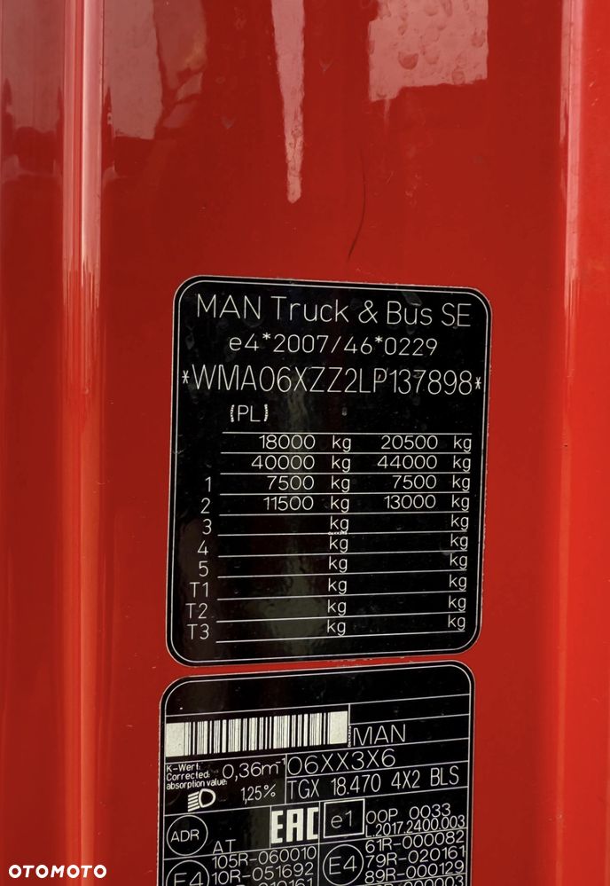 MAN TGX 18.470 KM / POLSKI SALON /  597 TYS. KM ORYGINALNY PRZEBIEG / VIN "LP" 2020 / LODÓWKA / 2 ZBIORNIKI PALIWOWE 1160 L / SILNIK 470 KM !! - 30