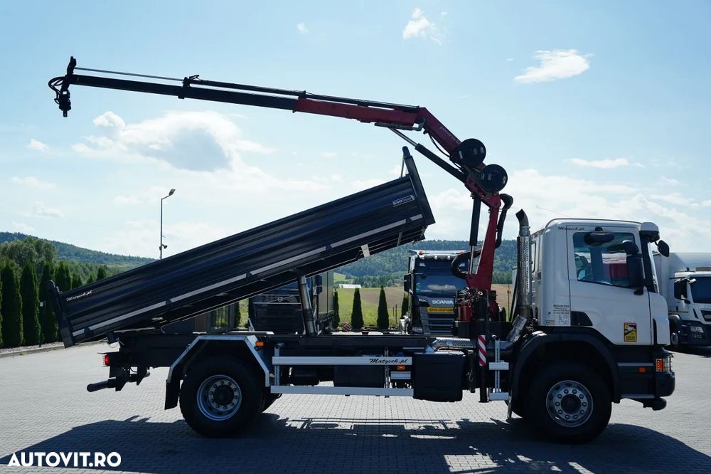 Scania P 280 / 4X2 / BASCULĂ + HDS HMF 635 K2 / RADIOCOMANDĂ / ROTATOARE / EURO 6 / - 6