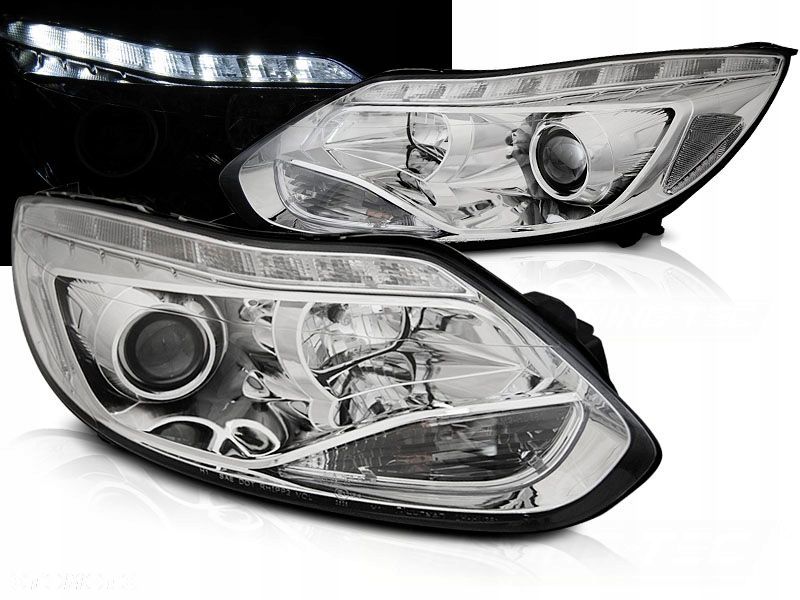 Reflektory Lampy kpl Day line Diody LED Tuning Ford Focus III 3 mk3 2010-14 - 1