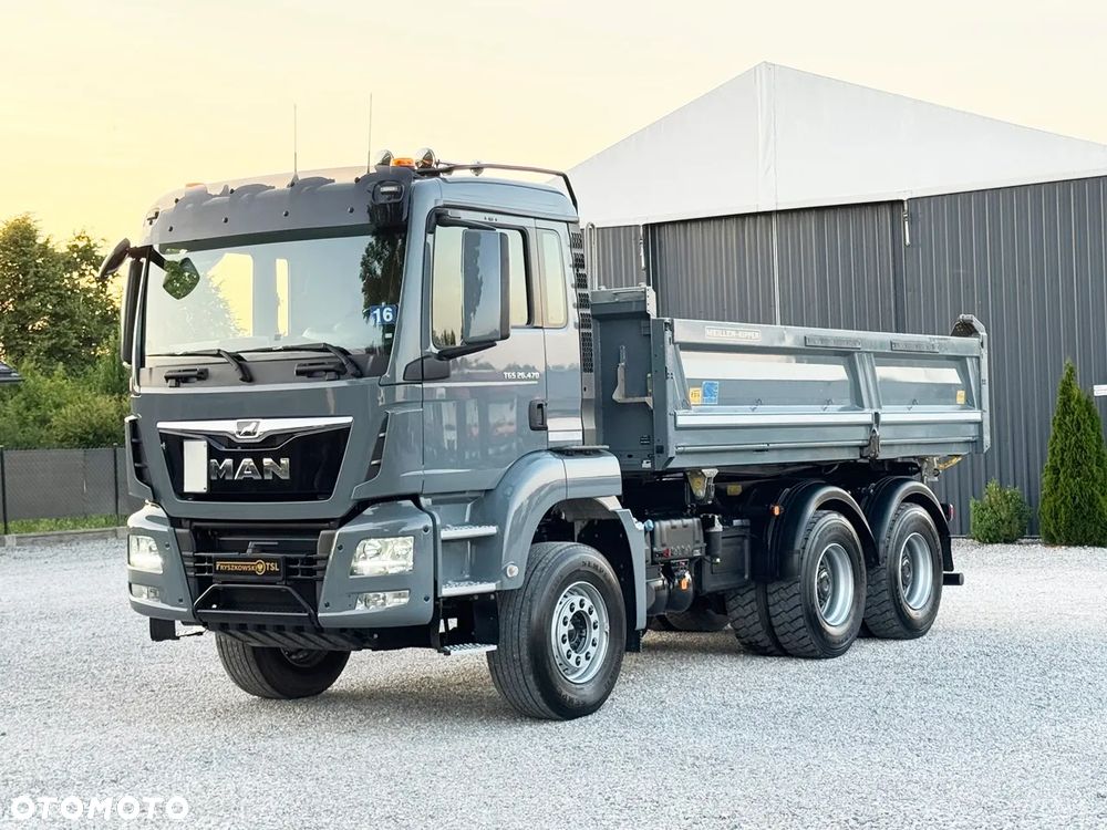 MAN TGS 26.470 / 6X4 / BORDMATIC -MEILLER-KIPPER 3-STRONNY / LODÓWKA / NAWIGACJA