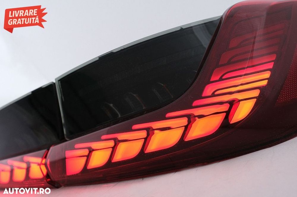 Stopuri LED BMW Seria 3 G20 G28 M3 G80 Sedan (2018-2022) Rosu Fumuriu - 5
