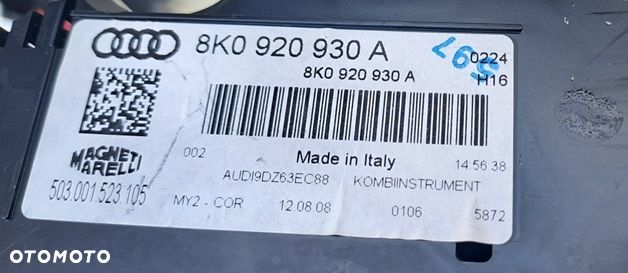 audi a4 b8 a5 8t licznik zegary tfsi benzyna europa 8k0920930a - 2