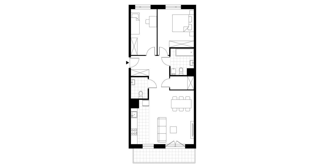 3-pokojowe mieszkanie 69m2 + balkon - Pełny obrazek: 3/23