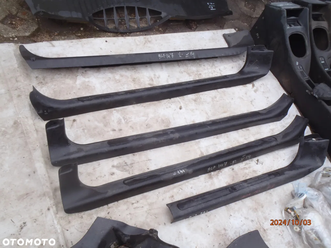 listwa progowa nakładka osłona słupka bagażnika podszybie alfa romeo 147 156 - 22