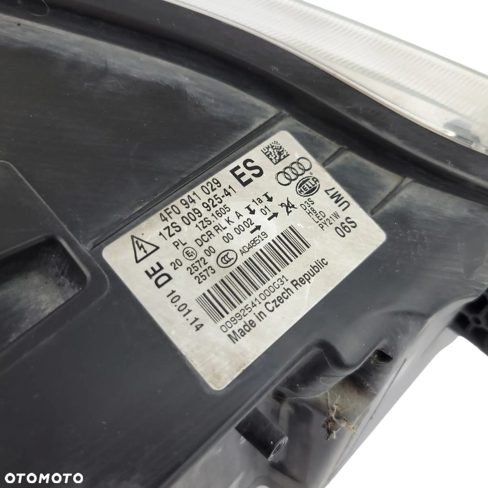 AUDI A6 C6 LIFT LAMPA PRZEDNIA PRZÓD LEWA BI-XENON SKRĘTNY LED 4F0941029ES - 9