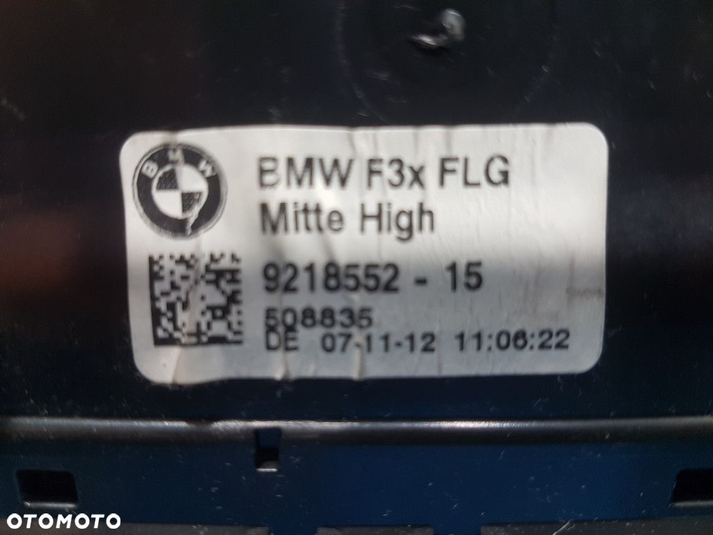 BMW 3 F30 DEKOR LISTWA OZDOBNA KRATKA NAWIEWU ŚRODKOWA 9218552-15 - 10