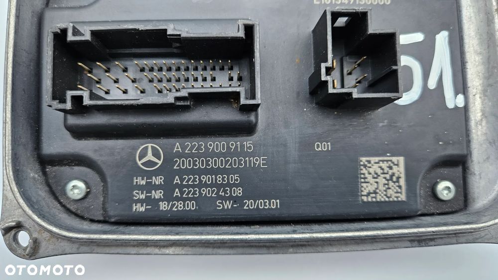 MERCEDES S-KLASA W223 przetwornica LED Moduł  A2239009115 - 4