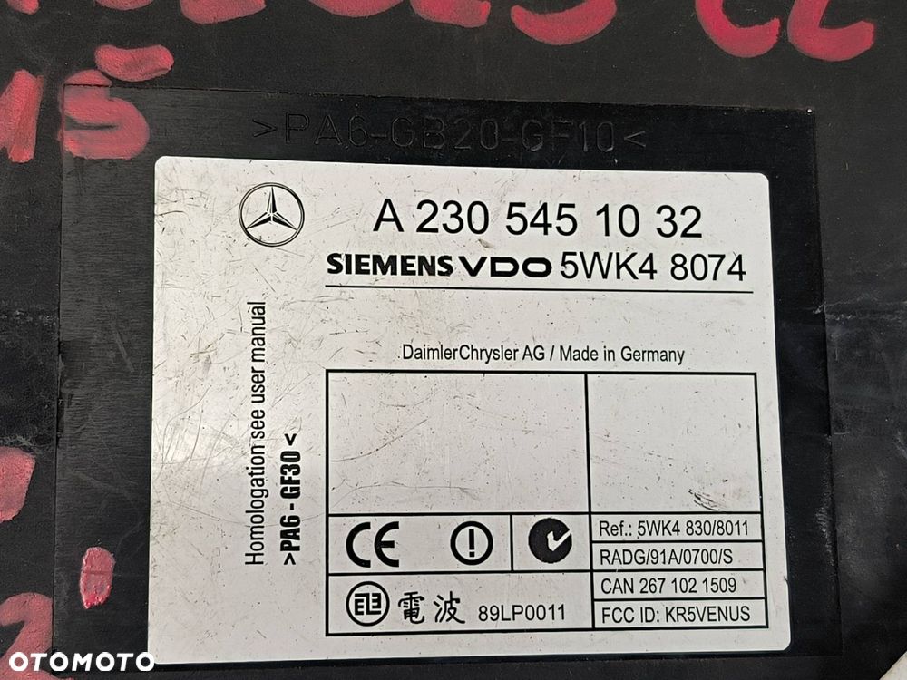 KOMPUTER MERCEDES W215 A2305451032 - 2