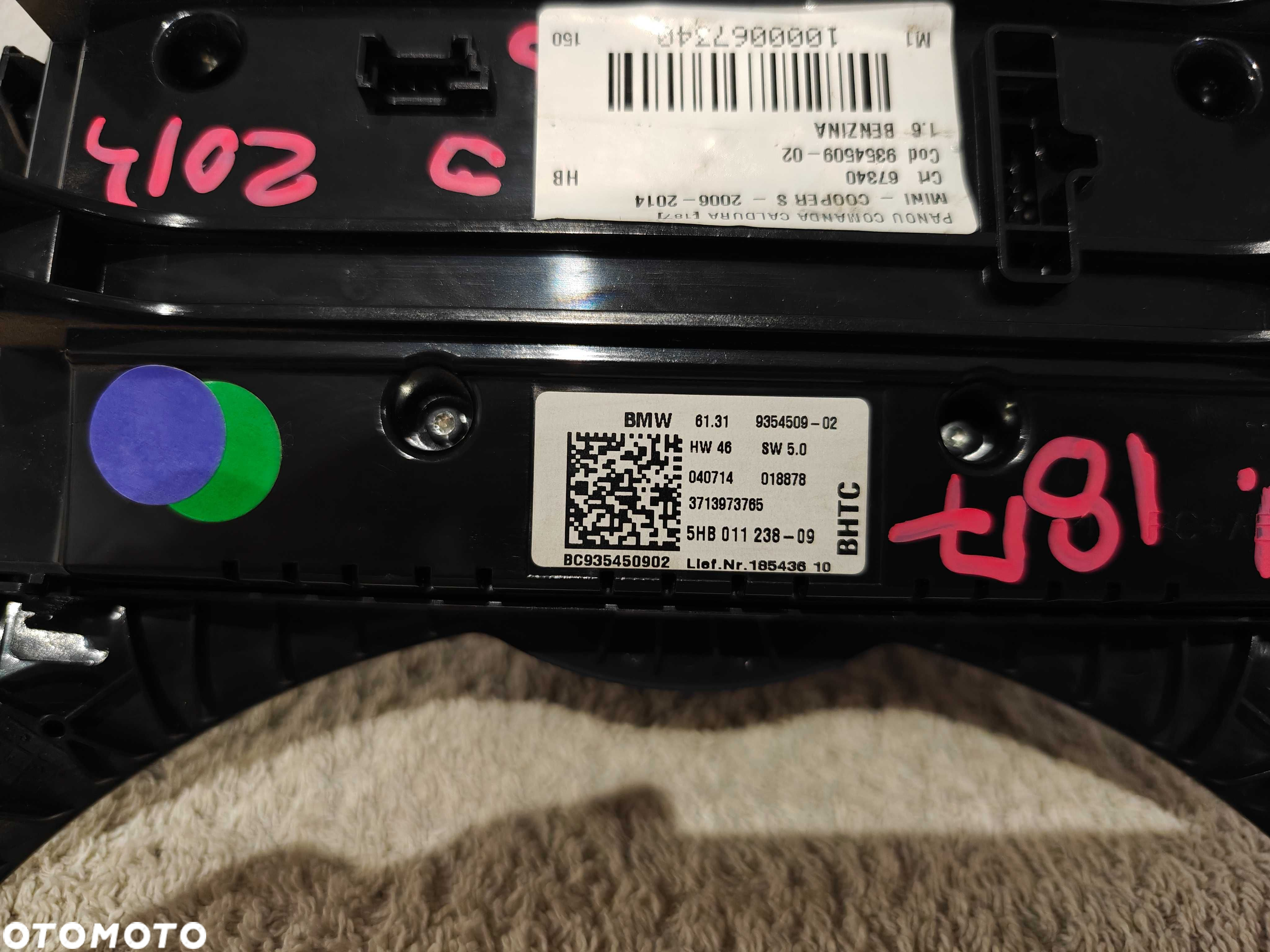 Panel Klimatyzacji Mini Cooper F55 F56 Oryginał EUROPA - 6