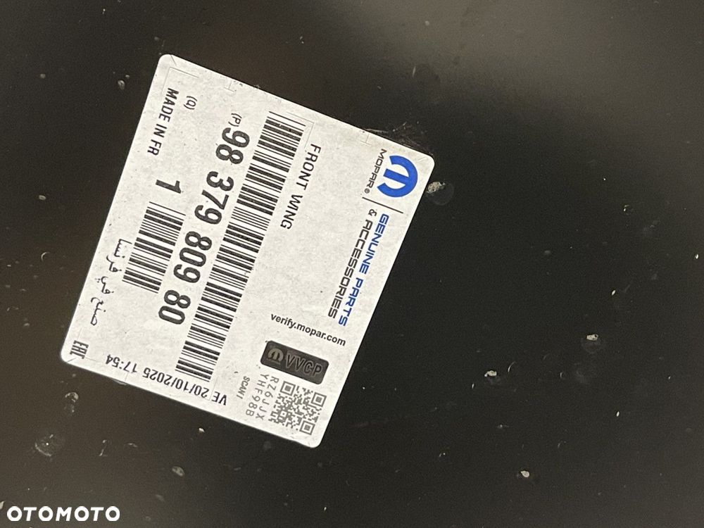 NOWY ORYGINALNY BŁOTNIK PEUGEOT 308 III 3 T10 21-25 LEWY PRZEDNI LEWA PRZÓD 9837980980 - 10