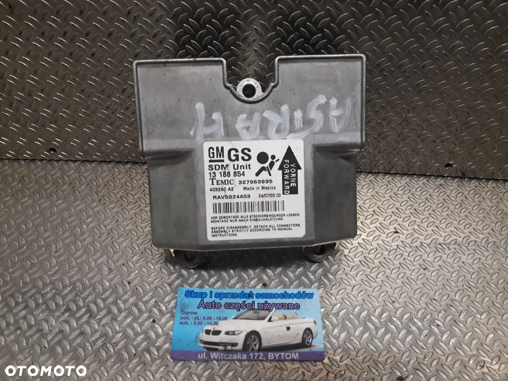 MODUŁ SENSOR PODUSZEK AIRBAG OPEL ASTRA III H GTC  1,6 16V  13188854