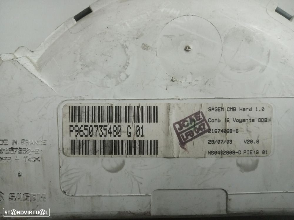 QUADRANTE CITROEN C3 I 2003 -P9650735480 G 01 - 2