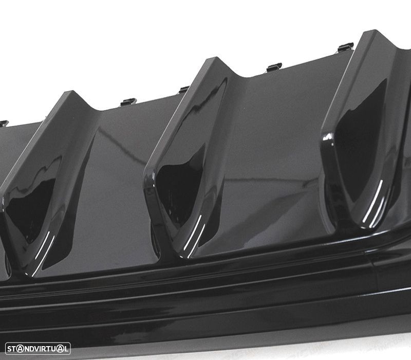 DIFUSOR MERCEDES W206 AMG 21- LOOK C63 + PONTEIRAS DE ESCAPE CROMADAS - 6