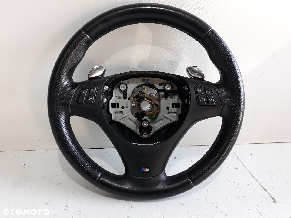 BMW E90 E91 E92 M3 M-pakiet łopatki kierownica skóra - 1
