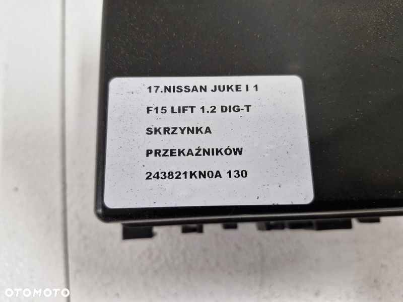 nissan juke i 1 f15 lift 1.2 dig-t skrzynka przekaźników 243821kn0a - 4