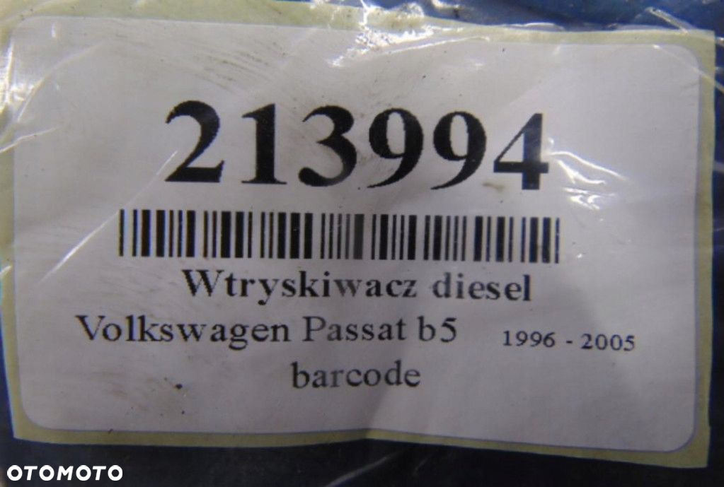 VOLKSWAGEN PASSAT B5 1.9D WTRYSKIWACZ DIESEL 4SZT KOMPLET 0414720214 - 6