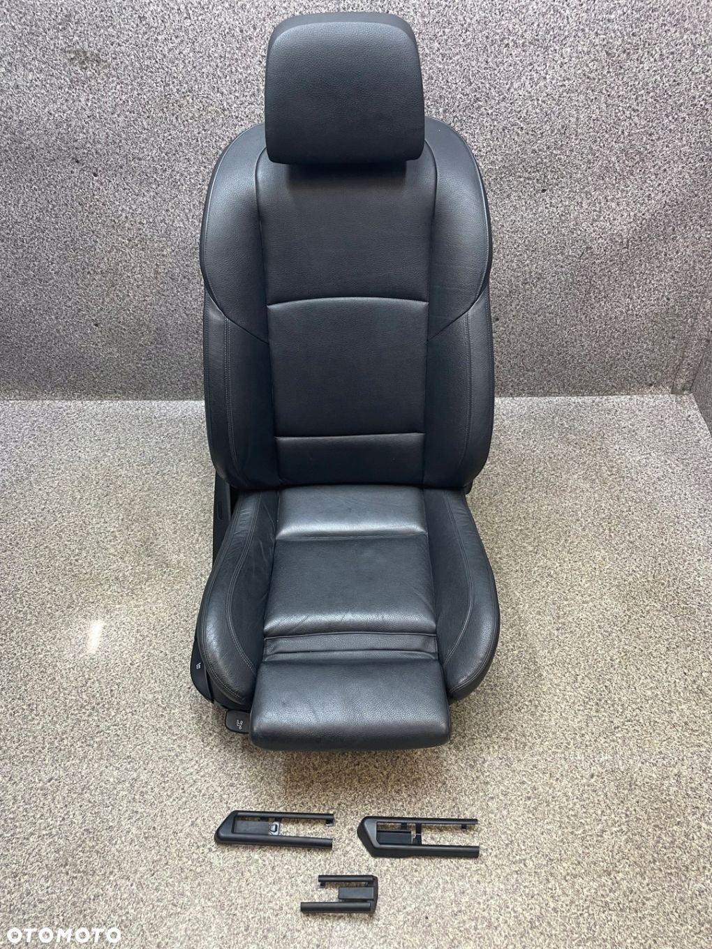 Fotel grzany SPORT prawy przod pasazera Airbag Skora Czarna BMW F11 F10 - 1