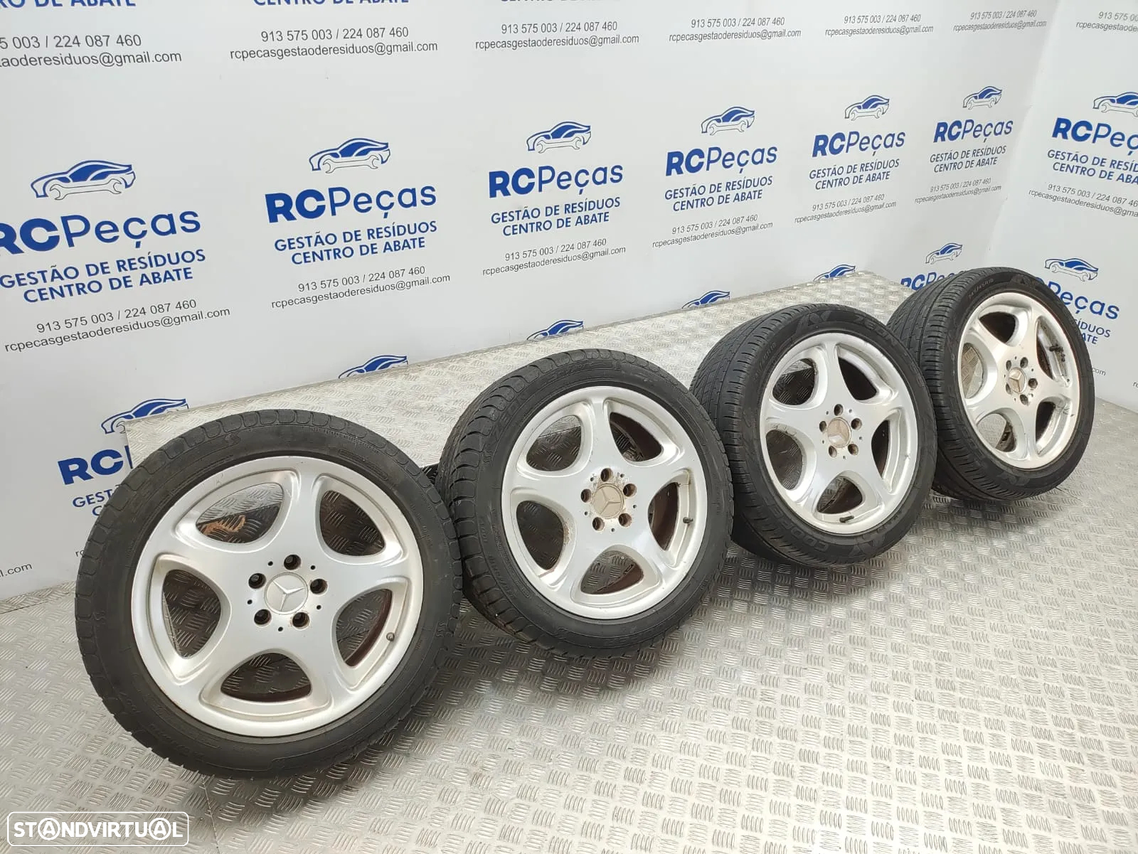 Conjunto Jantes 18 Mercedes Benz Class S W220 8J ET44 5x112 - 11