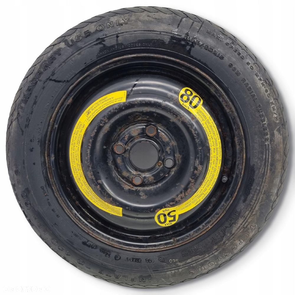 KOŁO DOJAZDOWE ZAPASOWE Audi 80 90 100 125/90 R15 4x108 893601025B zapas - 1