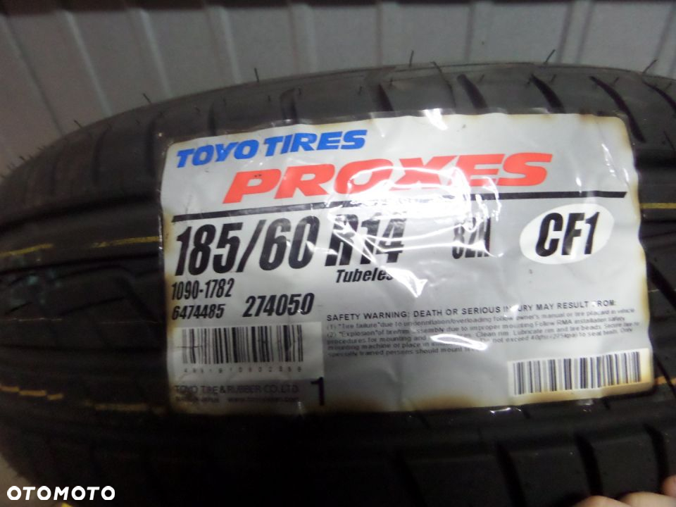 R14 185/60 82H Toyo Proxes CF1 Wysyłka gratis! - 2