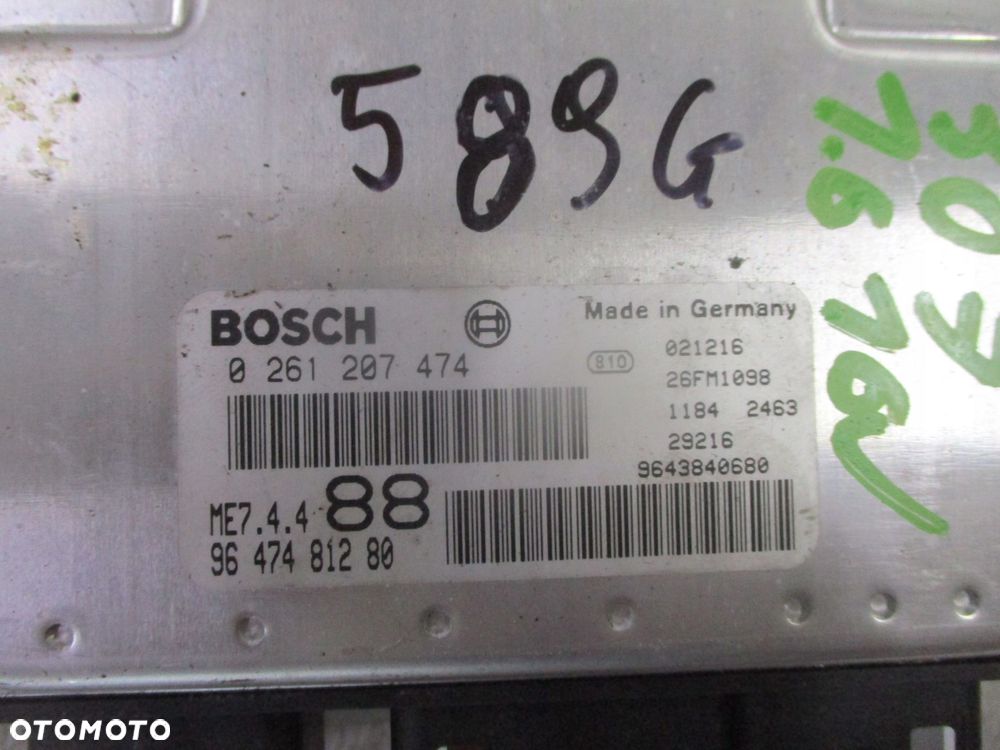 komputer / sterownik silnika peugeot 307 1.6 16v 9647481280 0261207474 - 11