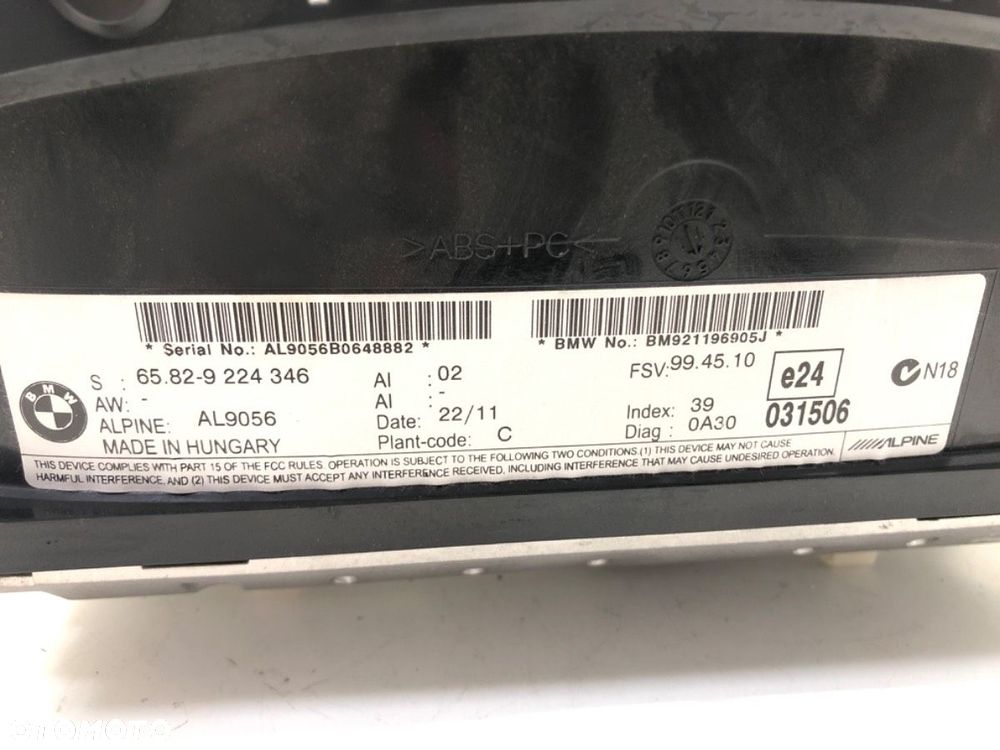 WYŚWIETLACZ  BMW 3 Touring (E91) 2004 - 2012 318 d 105 kW [143 KM] olej napędowy 2007 - 2012 - 4