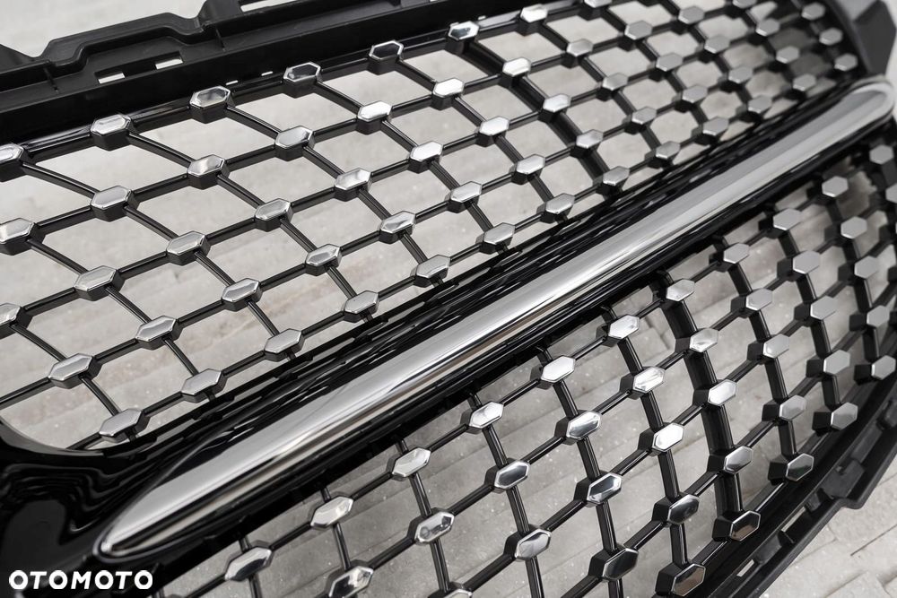 grill diamond czarny mercedes c-class w205 2014-2018 przed facelifting - 7