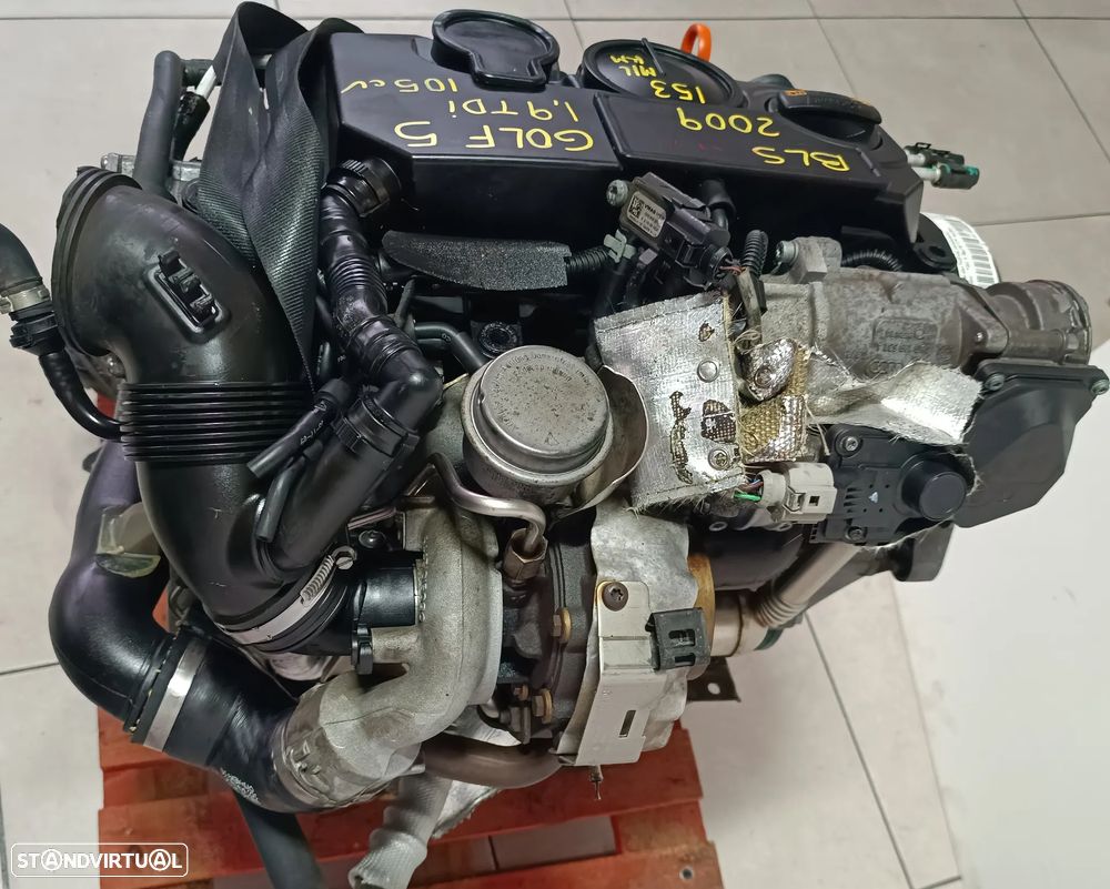 Motor golf 5 1.9TDI 105cv BLS caixa 5 velocidades KBL 2009 - 4