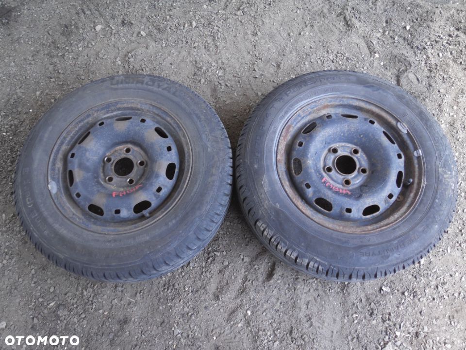 2x KOŁO FELGA VW Stalowa R14 6J 5x100 ET43 6Q0601027A + OPONY LETNIE UNIROYAL 6MM 185/70/R14 0517 VOLKSWAGEN POLO IV FABIA IBIZA III - 1