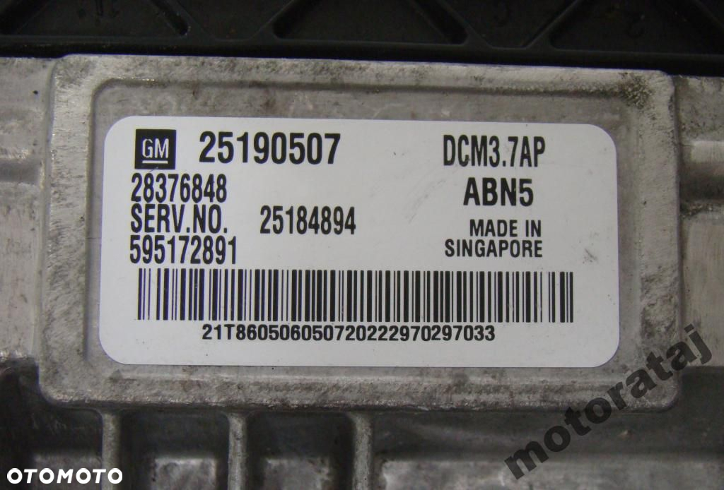 KOMPUTER OPEL ANTARA 25190507 25184894 DCM3.7AP - 2