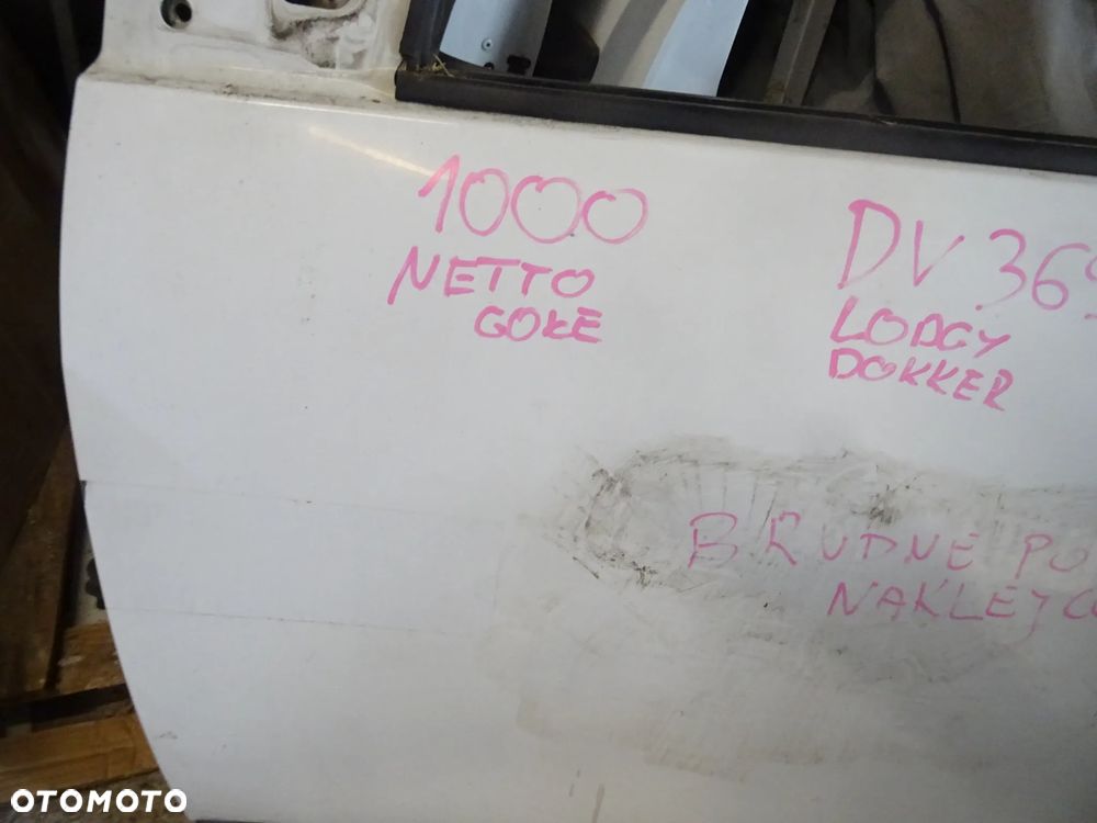 DACIA DOKKER LODGY DRZWI LEWE NR 001 BIALE DV369 OSPRZET ROZNE CZESCI PYTAC - 7