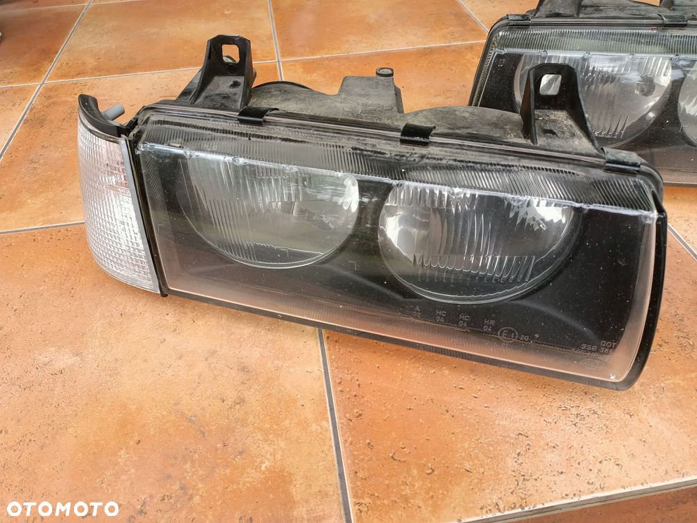 Lampy lampa przód przednia lewa prawa BMW E36 Compact kompletne Hella Europa Oryginał - 5