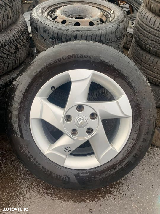 Vand set de jante aliaj cu cauciucuri Dacia Duster ET50 215/65/ R16, cod 5200810243 - 5
