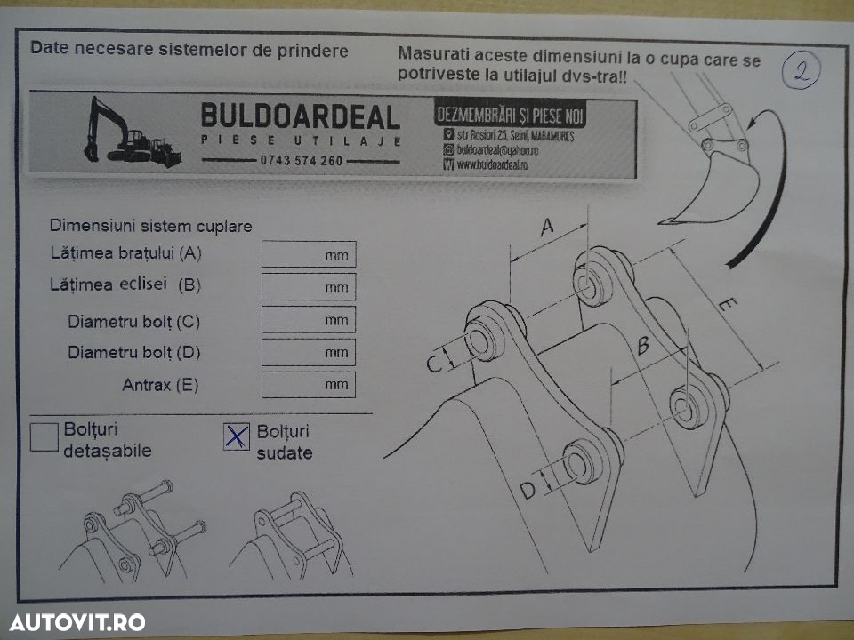 Cupa taluz de 1,8 m  pt. excavatoare - 5