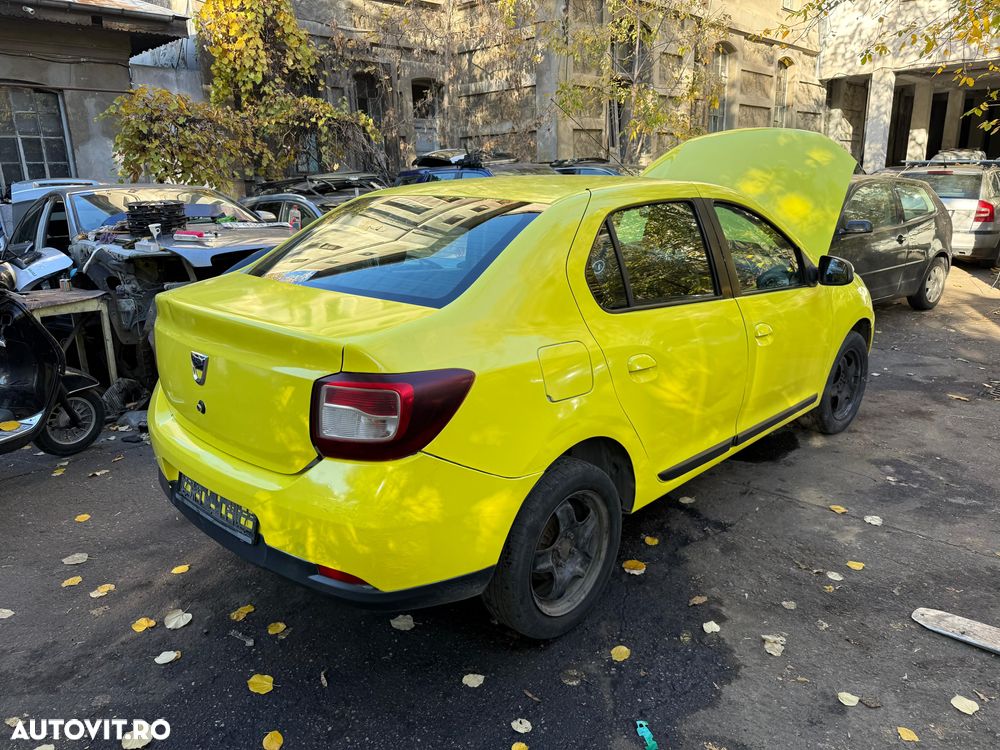 Dezmembrez Dacia Logan 2 2015 1,2 benzina alba galben taxi - 7
