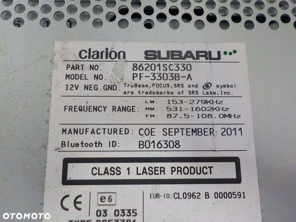 SUBARU FORESTER III SH RADIO NAWIGACJA FABRYCZNA - 2