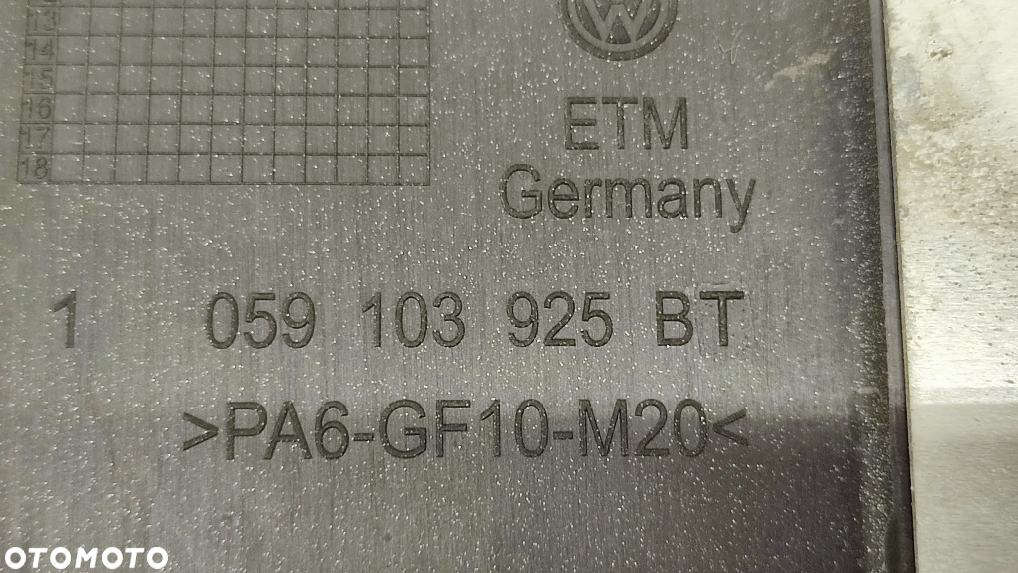 VW PHAETON 12R OSLONA POKRYWA SILNIKA GORNA 3.0 TDI V6 059103925 BT 059103925BT - 5