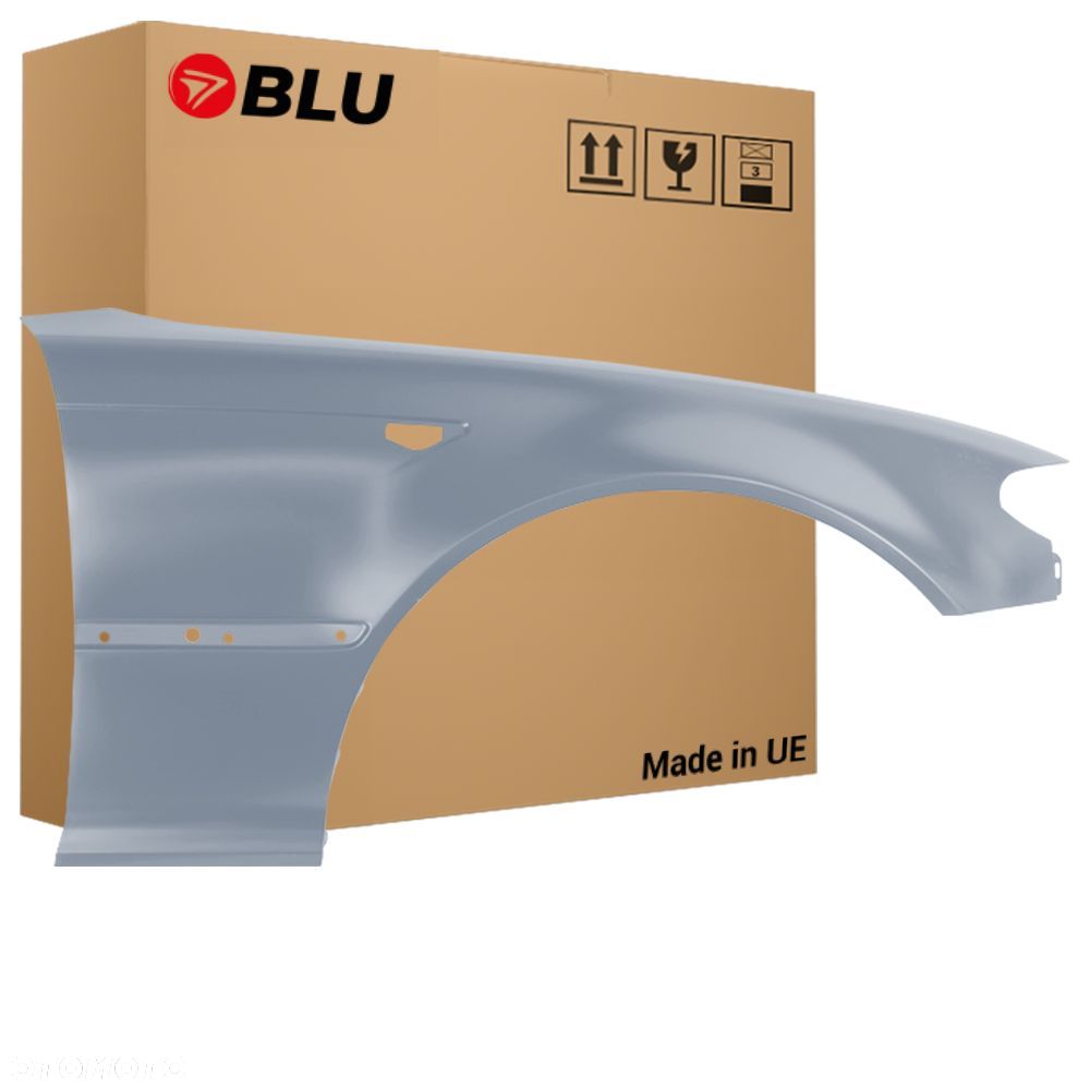 BLU Błotnik BMW 3 E46 Coupe Cabrio Lci Lift A08 Prawy Srebrny 2003-2006 przód SilverGrey - 1