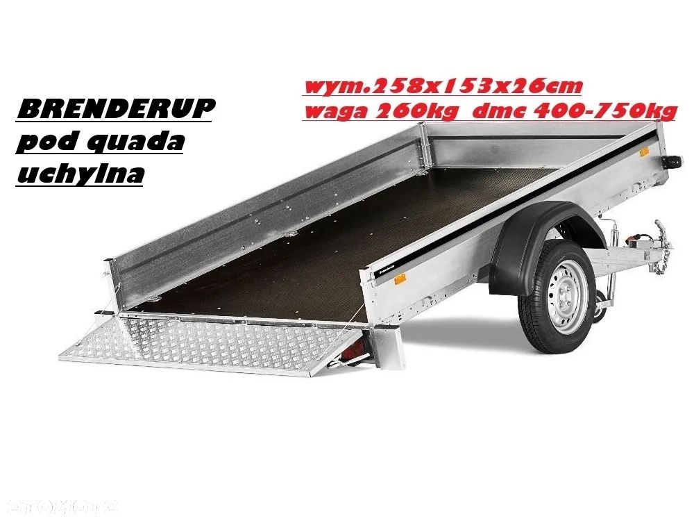 Brenderup 2260WSUB750 TILT pod quady + koło podporowe - 1