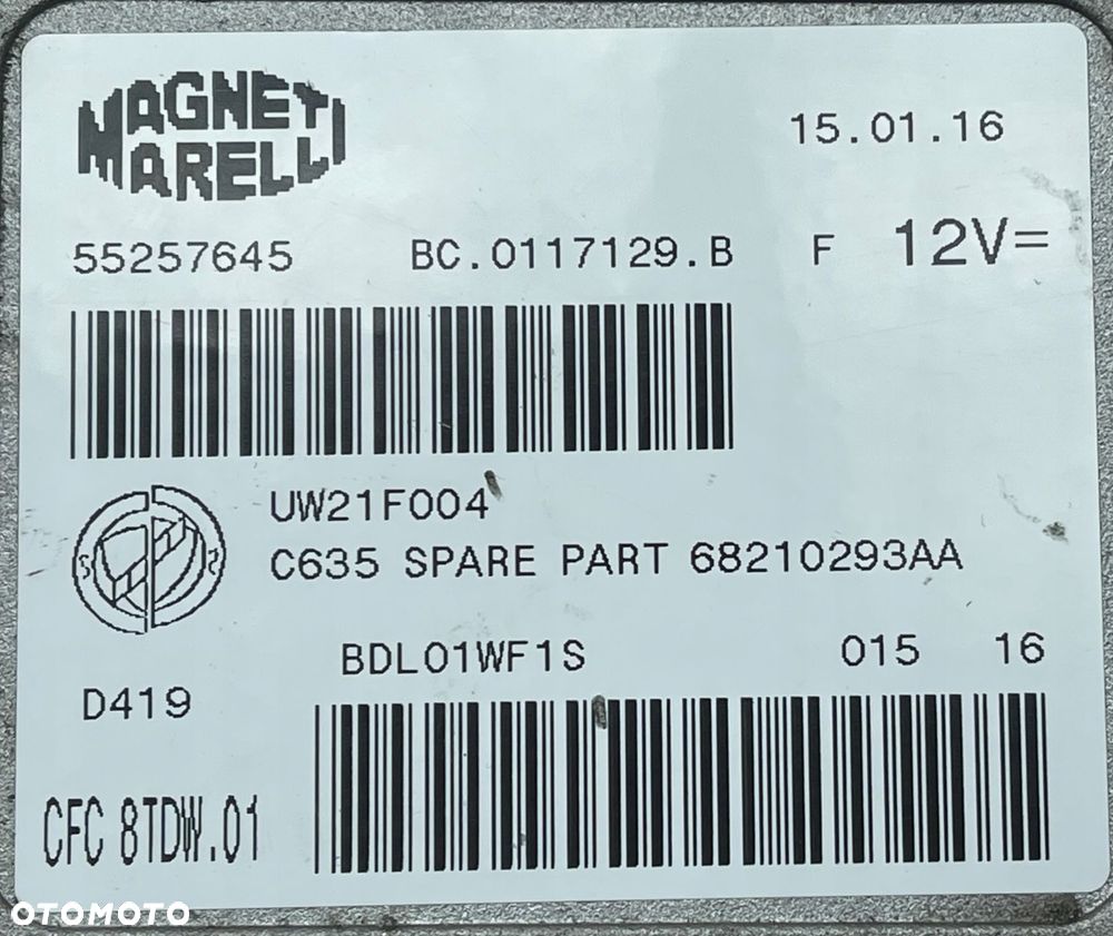 DODGE DART 2016 MODUŁ STEROWNIK SKRZYNI BIEGÓW TCM 68210293AA 55257645 - 5