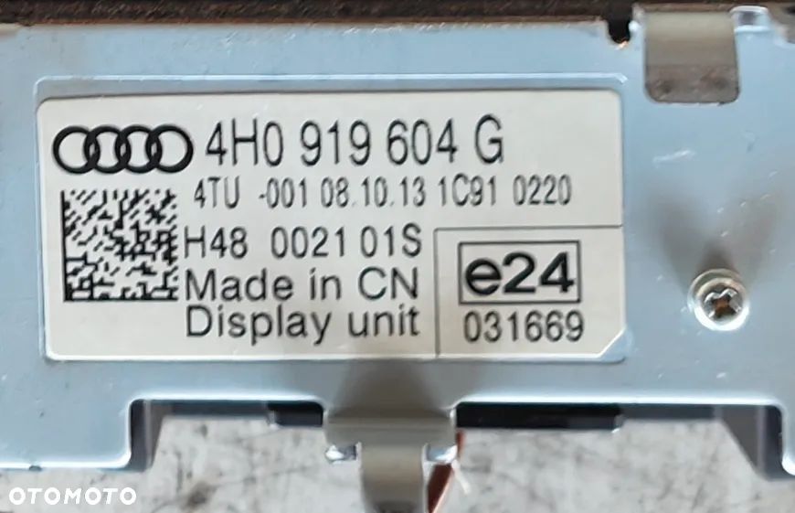 AUDI A8 D4 14r EKRAN WYŚWIETLACZ 4H0919604G - 3
