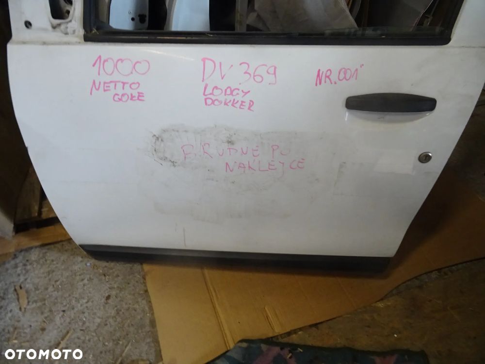DACIA DOKKER LODGY DRZWI LEWE NR 001 BIALE DV369 OSPRZET ROZNE CZESCI PYTAC - 8