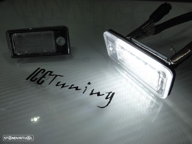 Suporte De Lampada De Matricula Com Led Branco Para Audi A3 8P, A4 B6, B7, A6 4F, A8, Q7, A5 - 21