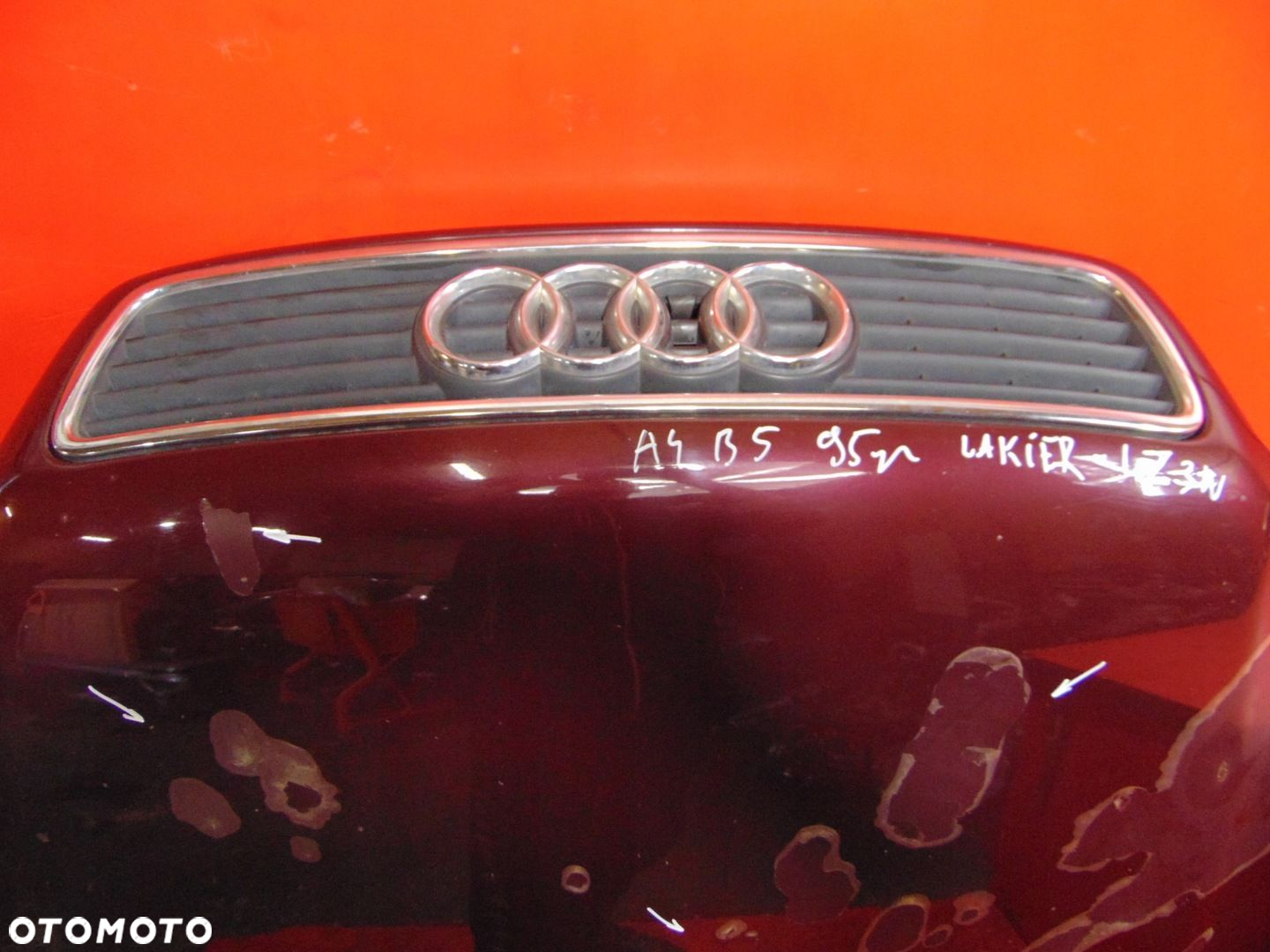 AUDI A4 B5 8D 1994-1999 PRZÓD ATRAPA KLAPA POKRYWA MASKA SILNIKA LZ3N 8D2 - 3